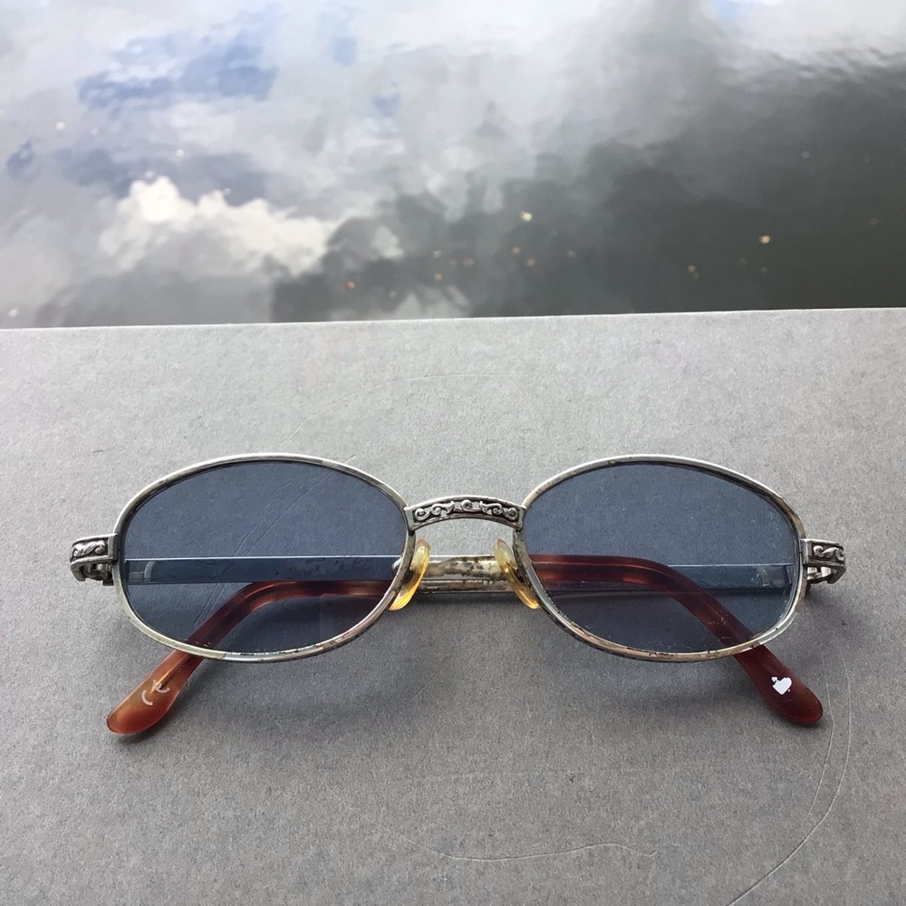 Vintage Brighton Life is Beautiful Wonderful Silver Filigree Inlay Sunglasses